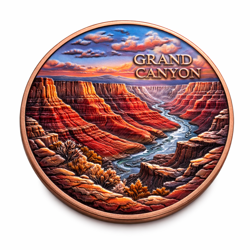 Grand Canyon Kupfermedaille Vorderseite Grand Canyon Kupfermedaille Vorderseite