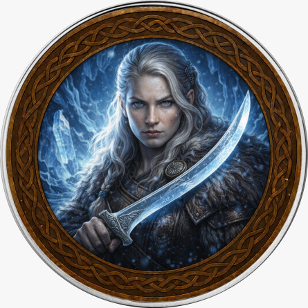 Srebrna Moneta Amerykański Orzeł 2026 Svalga Glacierblade, 1 uncja - rewers