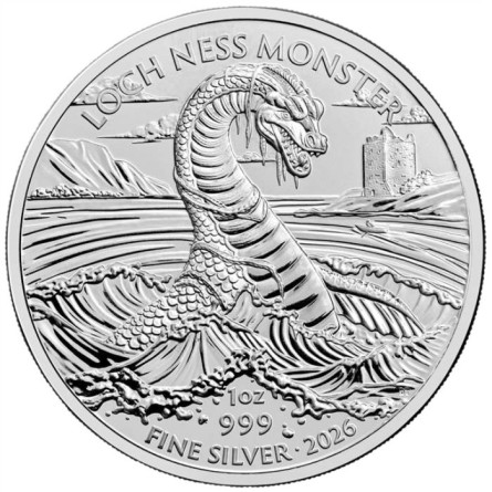 Srebrna Moneta  The Royal Mint: Legendary Creatures Loch Ness Monster 2026 1 uncja