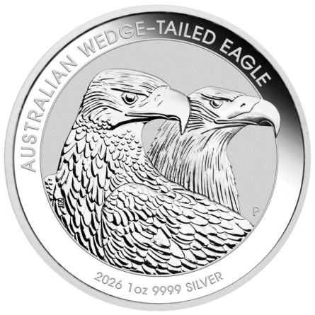 Srebrna Moneta Australian Wedge-Tailed Eagle 2026, 1 uncja front