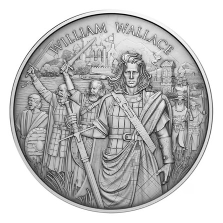 Srebrny Medal Legendary Warriors: william Wallace, 1 uncja - rewers