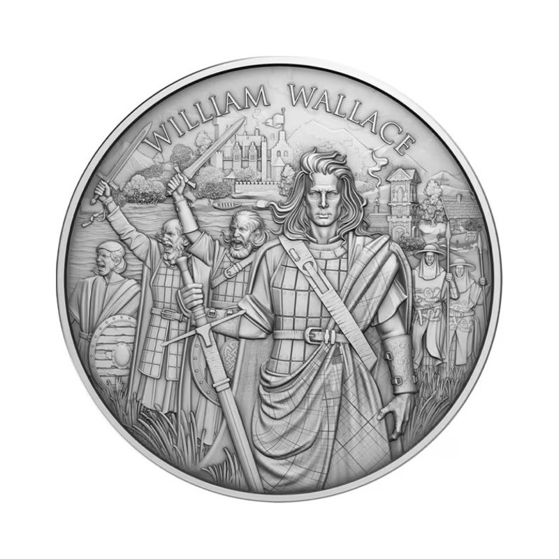 Silbermedaille Legendary Warriors: William Wallace, 1 Unze – Rückseite