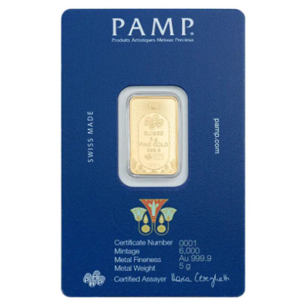 Złota Sztabka Lucky Scarab PAMP 5g