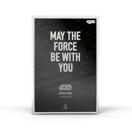 Srebrna Moneta Foil Poster return of the Jedi 2026, 1 uncja front