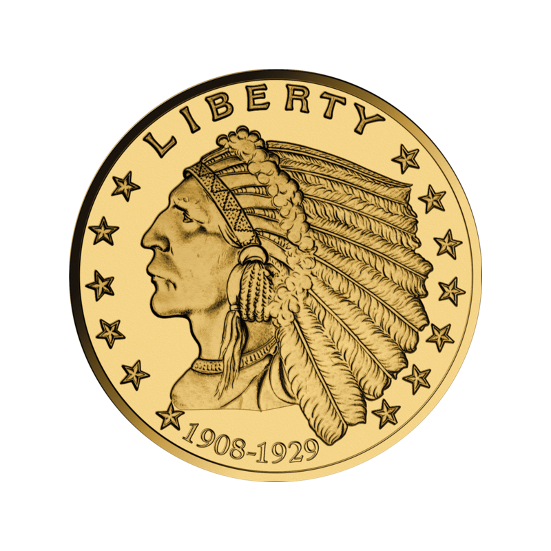 Zestaw złotych monet, 3 motywy, Indian Head, 3x 1/1000 uncji Zestaw złotych monet, 3 motywy, Indian Head, 3x 1/1000 uncji