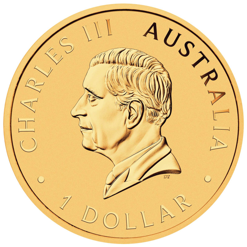 Srebrna Moneta Australian Kookaburra 2026 Gilded, 1 uncja - awers
