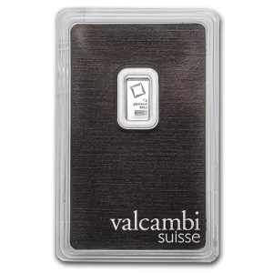Sztabka platyny Valcambi 2,5g front