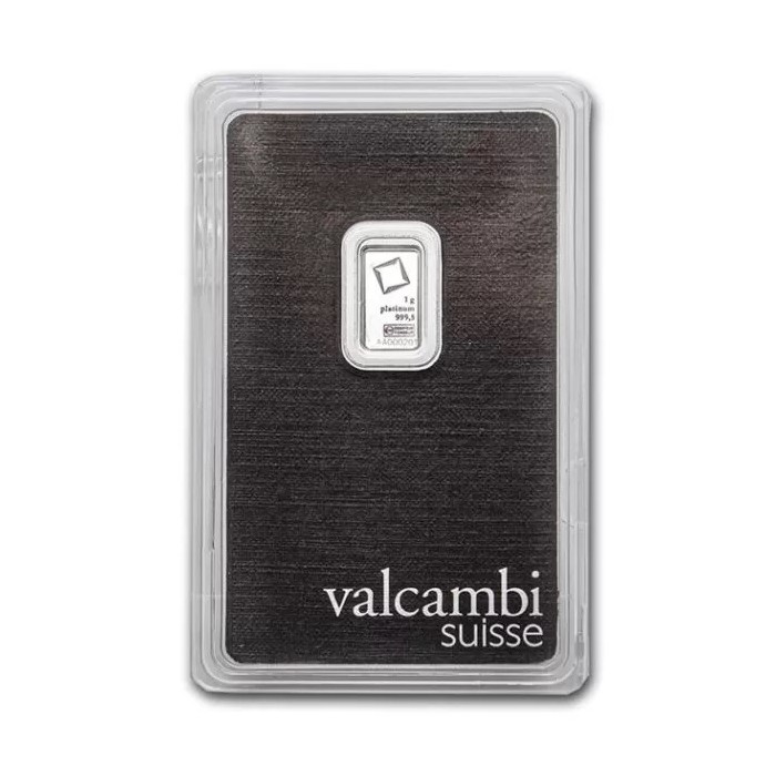 Valcambi Platinbarren 2,5 g Vorderseite