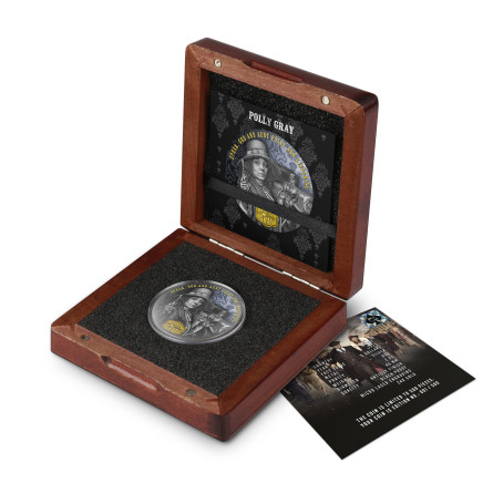 Silbermünze „Polly Gray – Peaky Blinders 2025“, 2 Unzen – Box 1 Silbermünze „Polly Gray – Peaky Blinders 2025“, 2 Unzen – Box 1