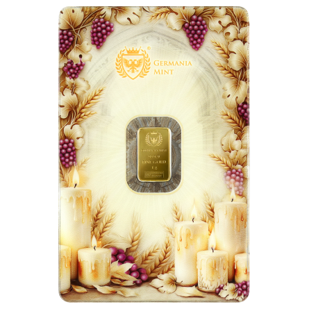 Złota Sztabka Germania First Holy Communon II, 1 gram - front