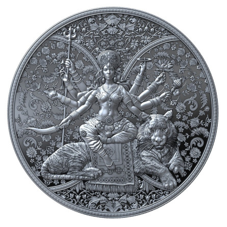 Srebrna Moneta Kamerun, Durga 2026, 1 uncja - rewers
