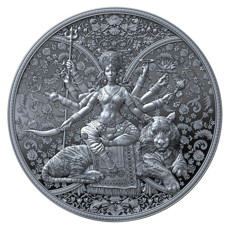 Srebrna Moneta Kamerun, Durga 2026, 1 uncja - rewers