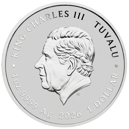 Srebrna Moneta Tuvalu DUNE 2026 BU, 1 uncja - rewers