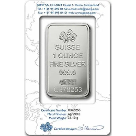 Lady Fortuna PAMP 1-Ounce Silver Bar