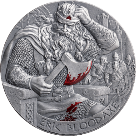 Srebrna Moneta The Way to Valhalla: Eric Bloodaxe 2026, 2 uncje - rewers