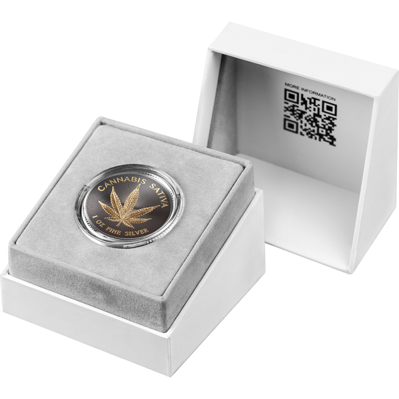 Srebrna Moneta United Crypto States: Hemp 2026. 1 uncja - box Srebrna Moneta United Crypto States: Hemp 2026. 1 uncja - box