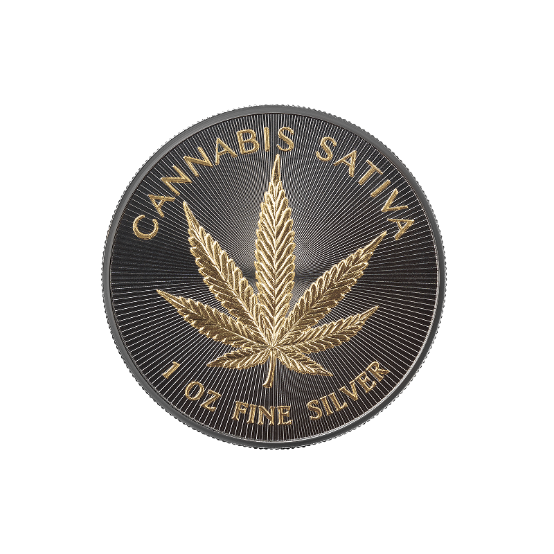 Срібна монета United Crypto States: Hemp 2026. 1 унція — реверс