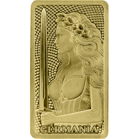 Złota Sztabka Germania Mint Proof, 1/100 uncji - front