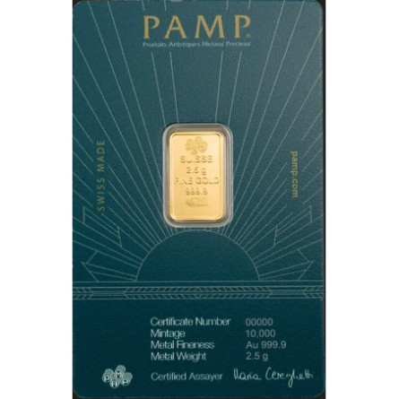 Złota Sztabka PAMP Lady Of Liberty, 2,5g