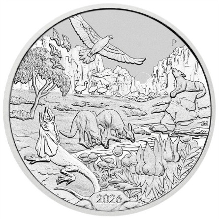 Srebrna Moneta Wonders of Australia: The Outback 2026, 1 uncja - rewers