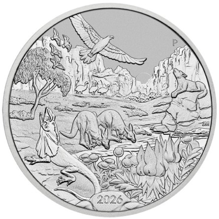 Platynowa Moneta Wonders of Australia: The Outback 2026, 1 uncja - rewers