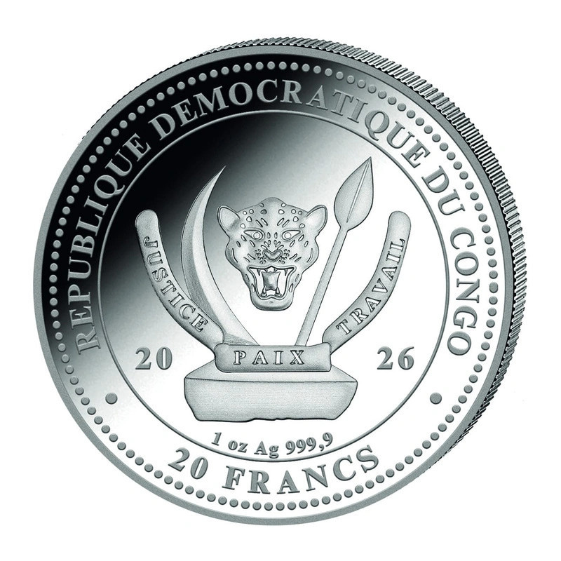 Srebrna Moneta: World's Wildlife: The Shark 2026 Gilded, 1 uncja - awers