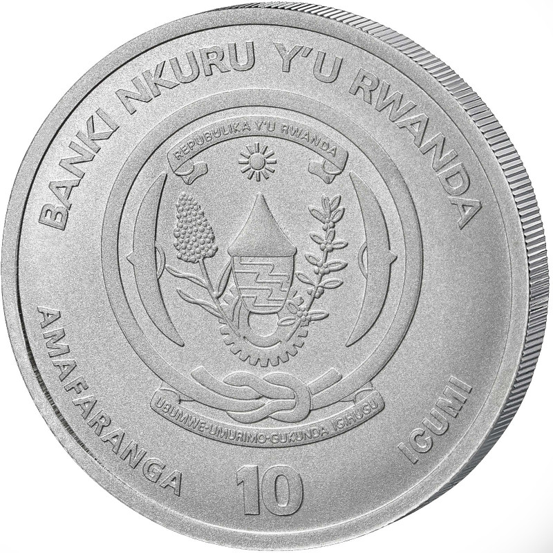 Srebrna Moneta Rwanda 250th Anniversary USA – Declaration of Independence 2026, 1/12 uncja - awers Srebrna Moneta Rwanda 250th Anniversary USA – Declaration of Independence 2026, 1/12 uncja - awers