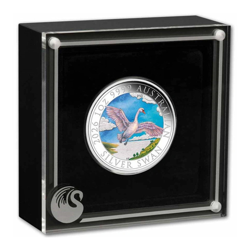2026 Australian Swan Silver Coin (Color), 1 oz – Box of 1