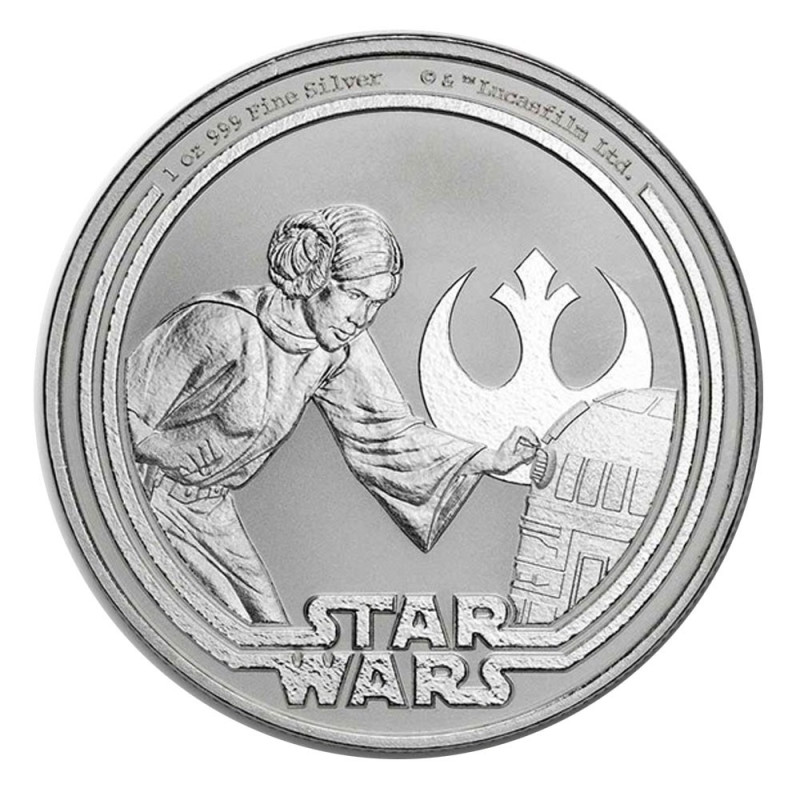 Niue Star Wars Princess Silver Coin, 2025 Series, Obverse Niue Star Wars Princess Silver Coin, 2025 Series, Obverse