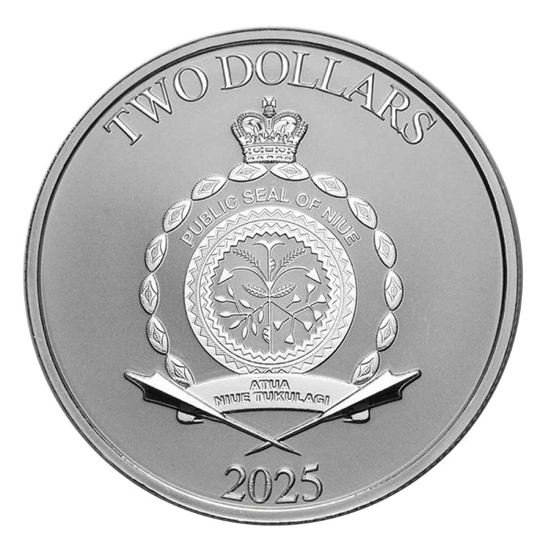 Niue Star Wars Princess Silver Coin, 2025 Series, reverse Niue Star Wars Princess Silver Coin, 2025 Series, reverse