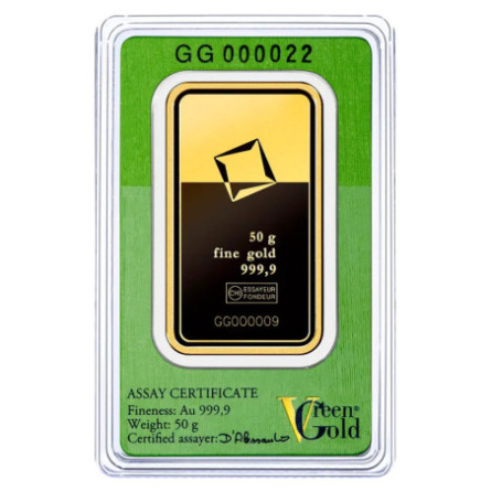 Valcambi Green Gold Gold Bar, 50g