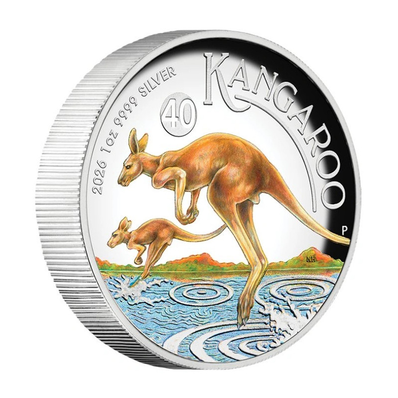 Srebrna Moneta Australian Kangaroo 2026, 1 uncja (proof) Front
