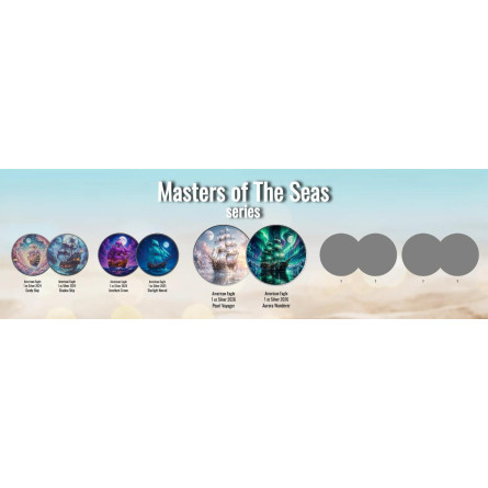 Srebrna Moneta Masters of The Seas: Aurora Wanderer 2025, 1 uncja - series Srebrna Moneta Masters of The Seas: Aurora Wanderer 2025, 1 uncja - series