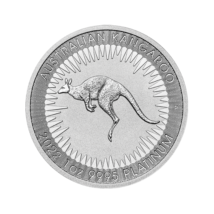 Platynowa Moneta Australijski Kangur 2022, 1 uncja - rew