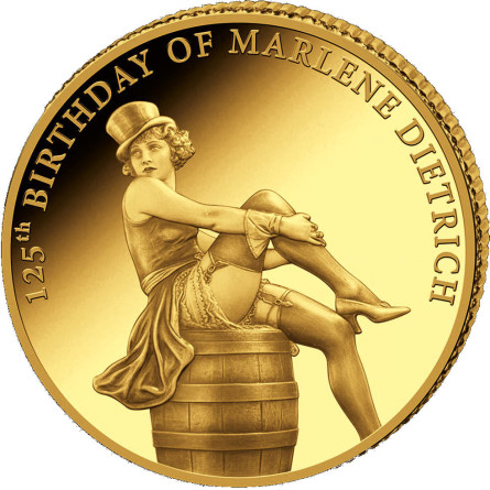 Goldmünze zum 125. Geburtstag von Marlene Dietrich 2026, 0,5 Gr
