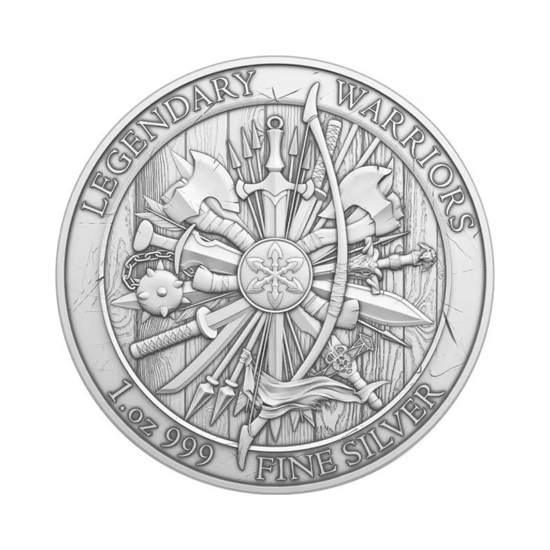Srebrny Medal Legendary Warriors: Arminius , 1 uncja - awers Srebrny Medal Legendary Warriors: Arminius , 1 uncja - awers