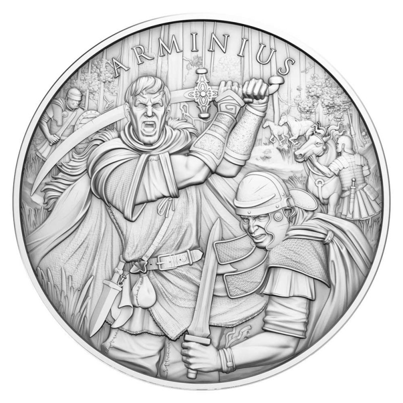 Srebrny Medal Legendary Warriors: Arminius , 1 uncja - rewers Srebrny Medal Legendary Warriors: Arminius , 1 uncja - rewers