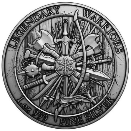 Legendary Warriors Silver Medal: Arminius Antique, 1-ounce obverse