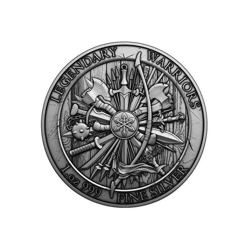 Srebrny Medal Legendary Warriors: Arminius Antique, 1 uncja back