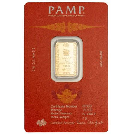 Złota Sztabka PAMP Buddha, 5g