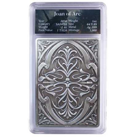 Srebrna Moneta Legendary Warrior Woman Series: Joan of Arc , 1 uncja - rewers