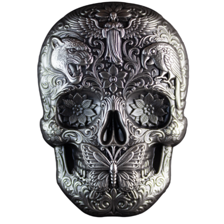 Srebrny Numizmat Calavera de Plata, 1 uncje front