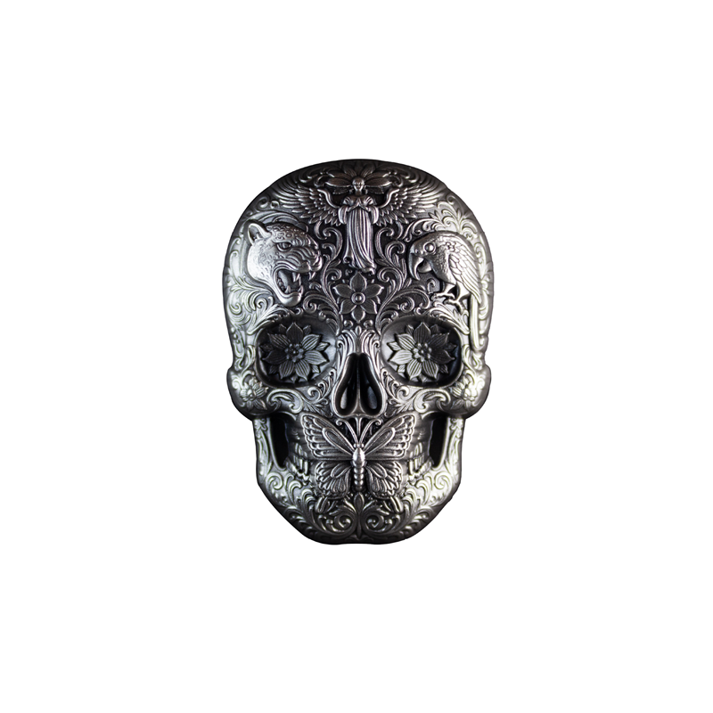 Calavera de Plata Silver Coin, 1 oz (front)