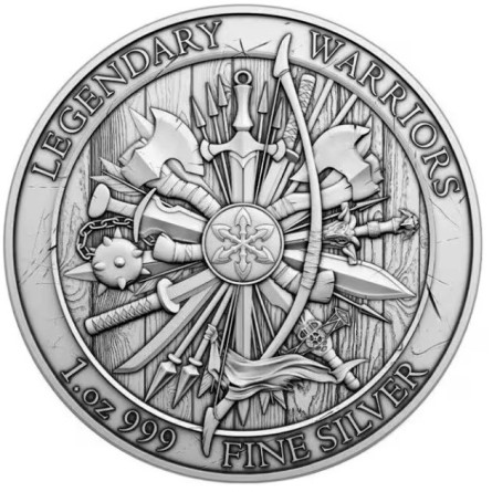 Legendary Warriors Silver Medal: William Wallace (Antiqued), 1 oz – reverse side