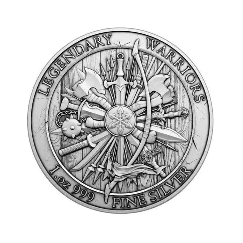 Srebrny Medal Legendary Warriors: William Wallace Antiqued, 1 uncja - awers Srebrny Medal Legendary Warriors: William Wallace Antiqued, 1 uncja - awers