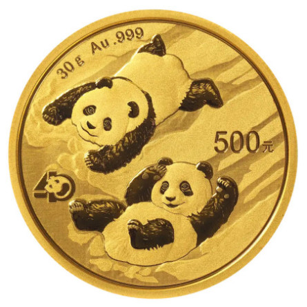 Chinesische Panda-Goldmünze 2022, 30 g