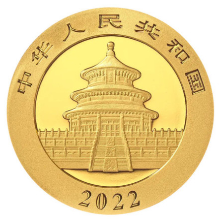 Chinesische Panda-Goldmünze 2022, 30 g
