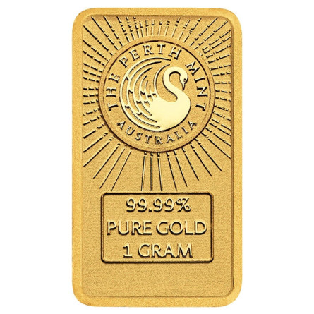 Goldbarren von The Perth Mint: DUNE Color, 1 Gramm – Vorderseite