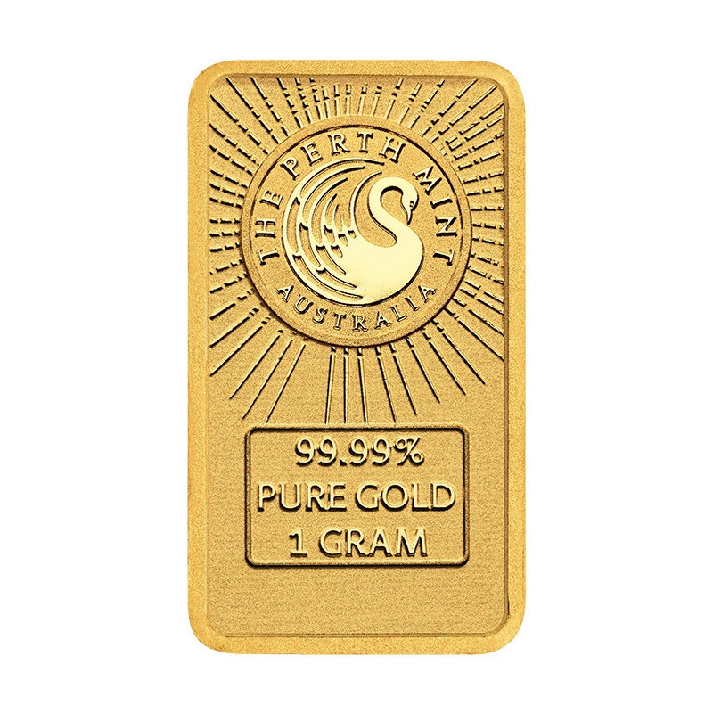 The Perth Mint Gold Bar: DUNE Color, 1 gram - back The Perth Mint Gold Bar: DUNE Color, 1 gram - back