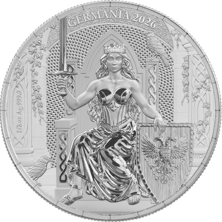 Silbermünze „Germania“ 2026, 1/2 Unze